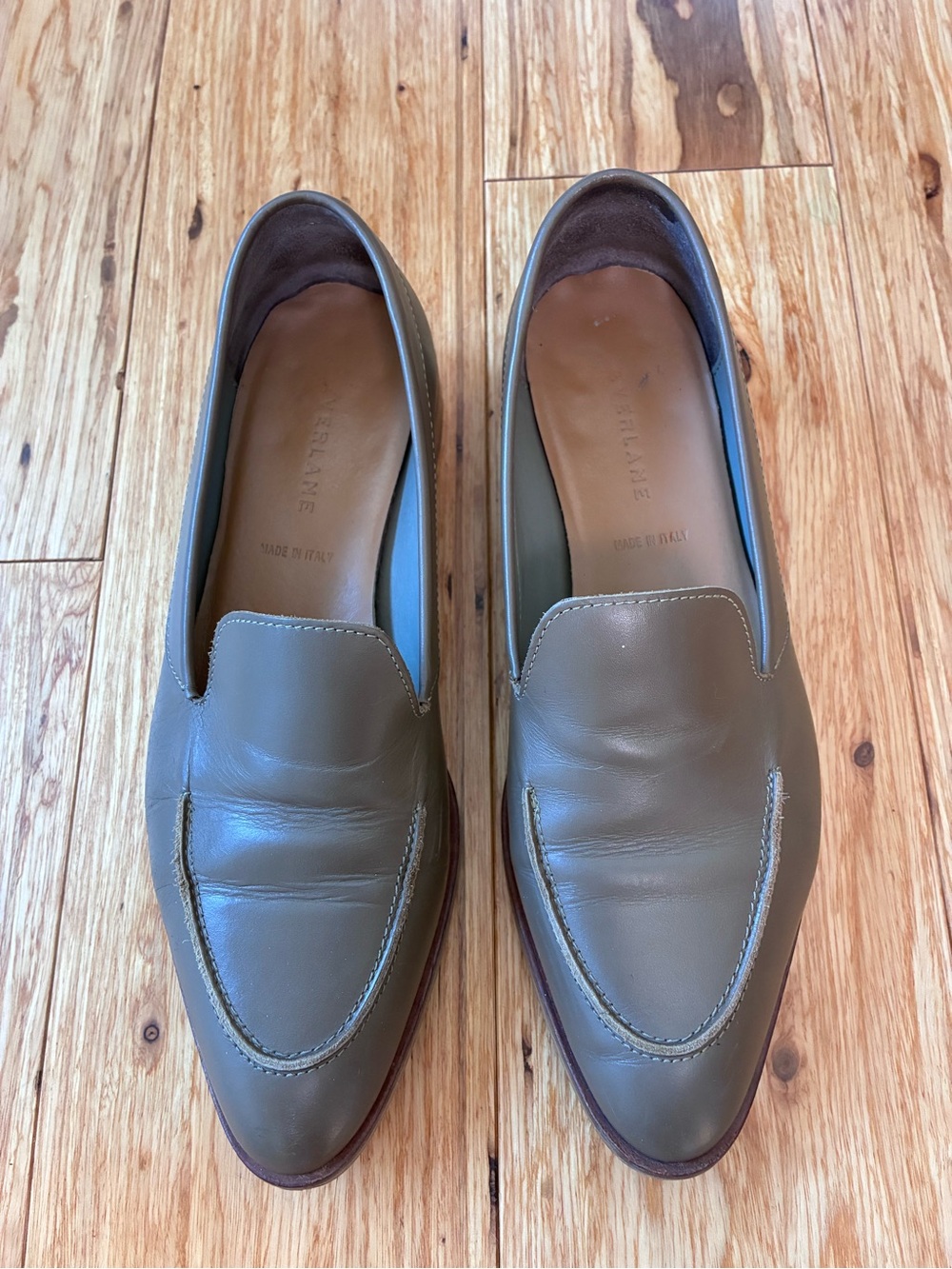 Everlane The Modern Loafer Leather Taupe Size 8